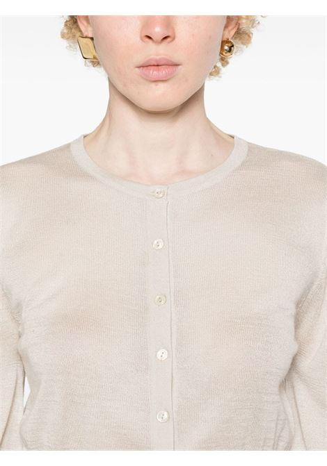 Cardigan cropped beige chiaro in misto cashmere-seta WILD CASHMERE | 241S-TAYLOR060